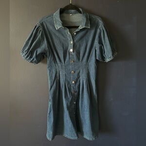 Denim Button-Up Dress